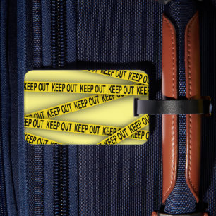 Keep out stay away do not cross police tape 3d luggage tag