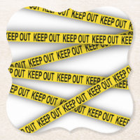 Keep out stay away do not cross police tape 3d
