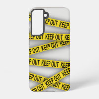 Keep out stay away do not cross police tape 3d
