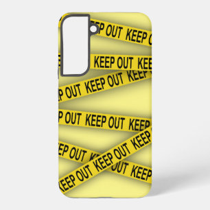 Keep out stay away do not cross police tape 3d samsung galaxy case