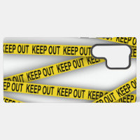 Keep out stay away do not cross police tape 3d