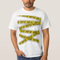 Keep out stay away do not cross police tape 3d