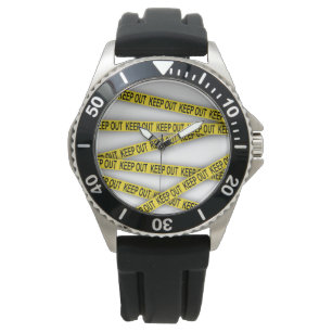Keep out stay away do not cross police tape 3d watch