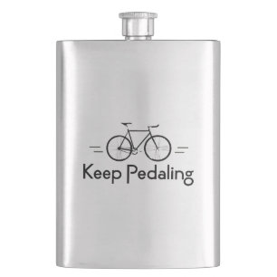 Keep Pedaling Bikes Hip Flask