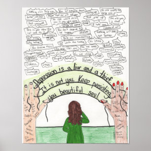Keep Persisting (Depression) 11x14 Poster