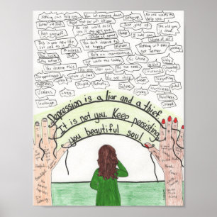 Keep Persisting (Depression) 8.5x11 Poster