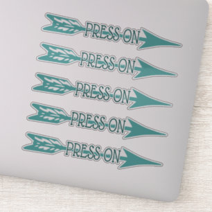 Keep pressing on! don't give up! Graphic in Teal