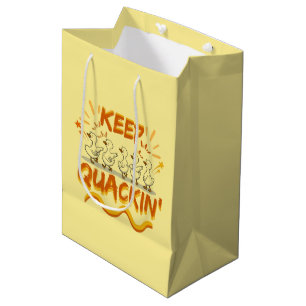 Keep Quackin' (Dancing) Funny Duck Pun Medium Gift Bag