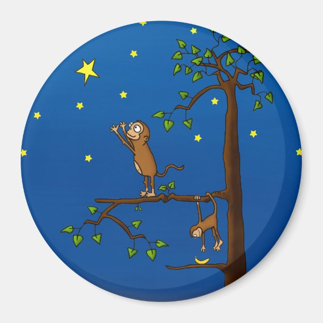 Keep Reaching Monkey Magnet (Front)