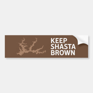 Keep Shasta Brown Bumper Sticker