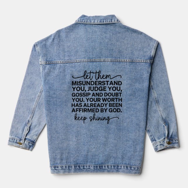 Keep Shining Denim Jacket (Back)
