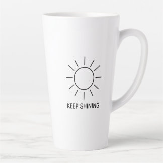 Keep Shining Sun Design T Latte Mug