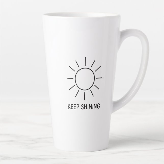 Keep Shining Sun Design T Latte Mug (Right)