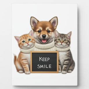 "Keep Smile Photo Frame – Cute Cats Design for Hom