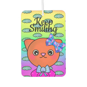 Keep Smiling Adorable Kitten Cat Cute Cloud Air Freshener