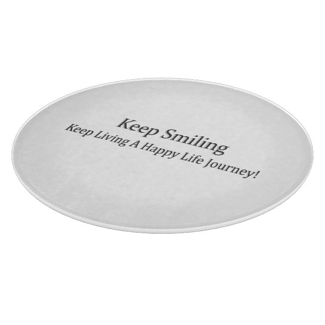 "Keep Smiling" Cute Design. Buy Now Cutting Board (Corner)