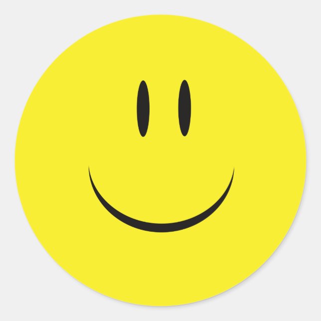 Keep smiling happy health wellness   classic round sticker (Front)