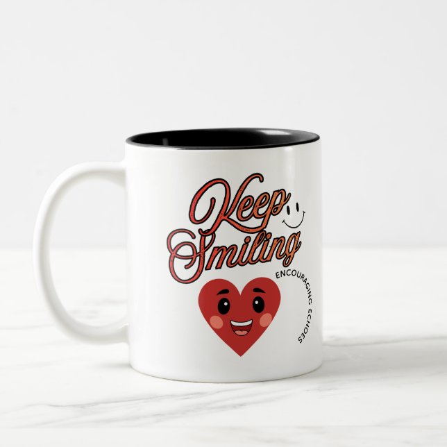 Keep Smiling Inspirational Mug (Left)