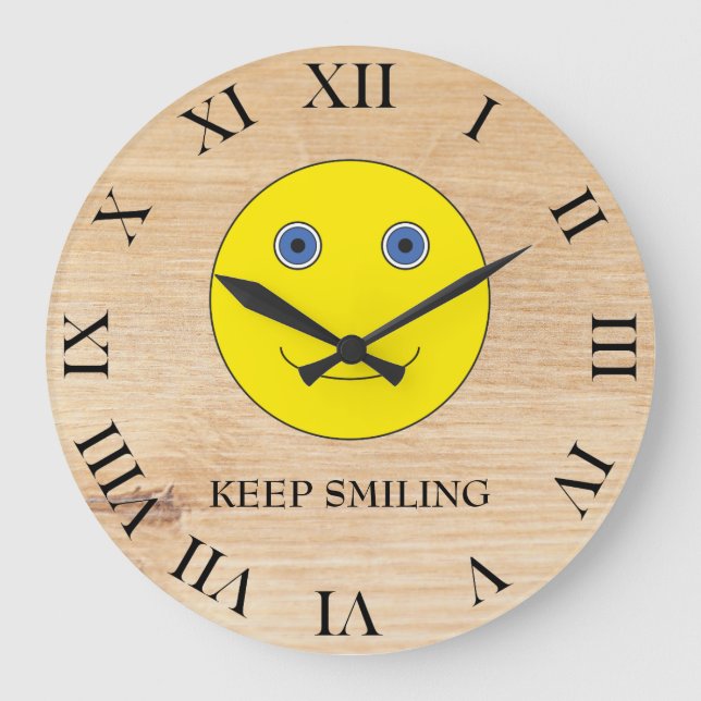 Keep Smiling Large Clock (Front)