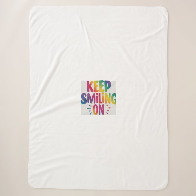 keep smiling on sherpa blanket (Front)