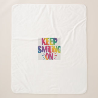 keep smiling on sherpa blanket