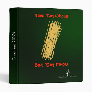 Keep Spaghetti Whole Christmas Restaurant Binder
