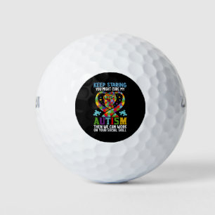 Keep Staring You Might Cure My Autism Awareness Golf Balls