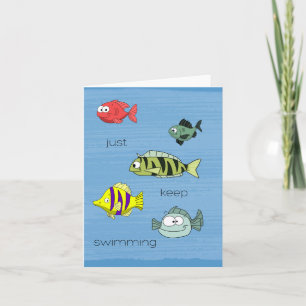 Keep Swimming Fish card