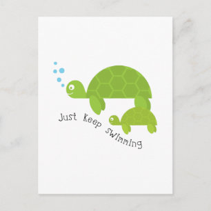 Keep Swimming Postcard