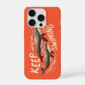 Keep Swimming Whales iPhone 15 Pro Case