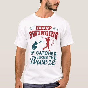 Keep Swinging Funny Softball Pitcher Player Coach T-Shirt