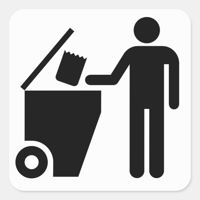 Keep the Earth Beautiful: Don't Litter Square Sticker (Front)