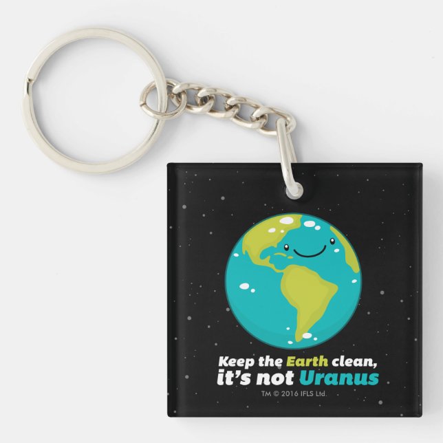 Keep The Earth Clean Keychain (Front)