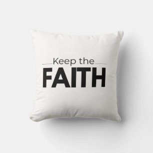 Keep the Faith - Christian Minimalist Aesthetic Sh Throw Pillow