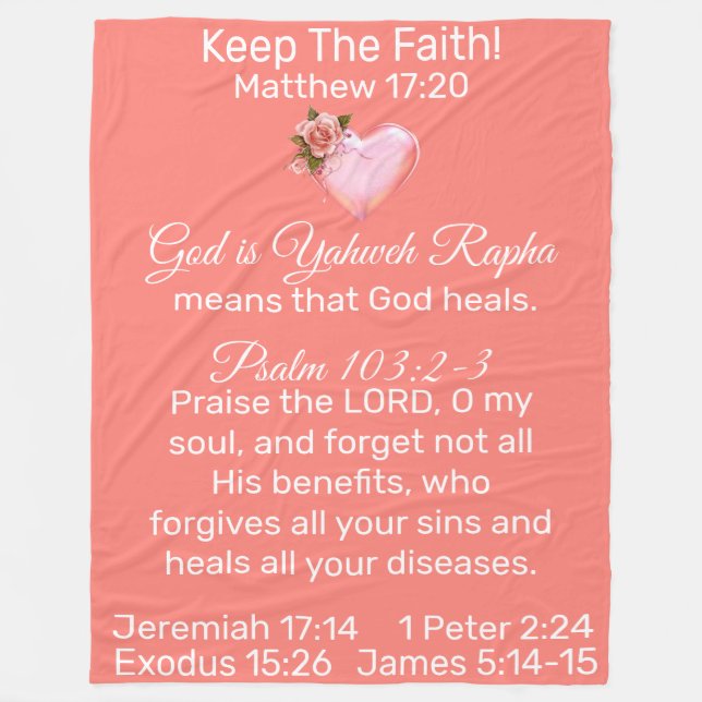 Keep The Faith ! Fleece Blanket (Front)