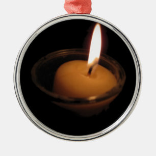 Keep the Flame Burning Candle Metal Ornament