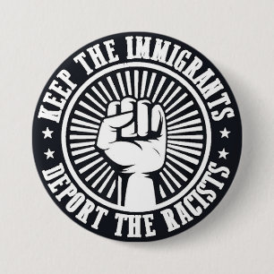 keep the immigrants 3 inch round button