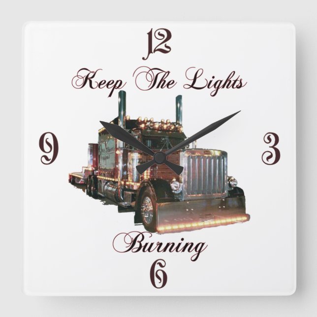 Keep The Lights Burning Wall Clocks (Front)
