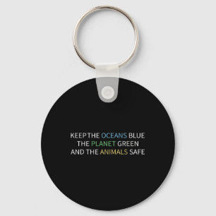 Keep The Oceans Blue Environmental Protection, Cli Keychain