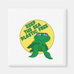 Keep The Sea Plastic Free Magnet