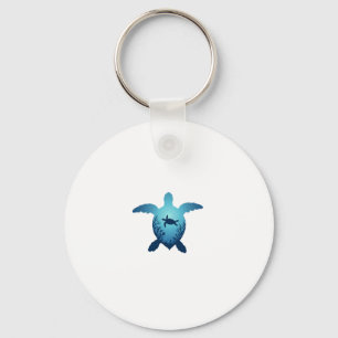 Keep The Sea Plastic Free Save The Sea Turtles T-S Keychain