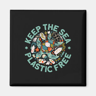 Keep The Sea Plastic Free Save Turtles Ocean Conse Magnet