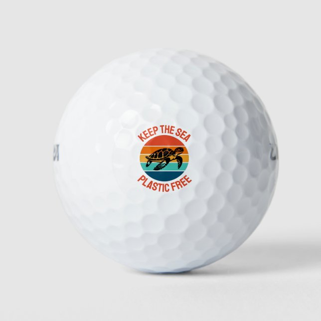Keep the Sea Plastic Free Turtle Golf Balls (Front)