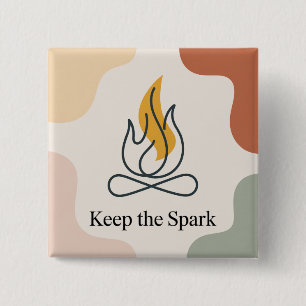 Keep The Spark 2 Inch Square Button