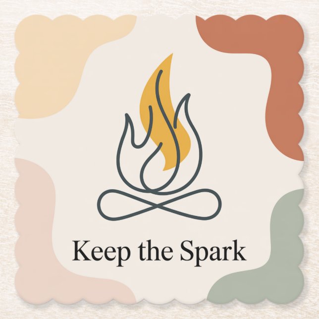 Keep The Spark Paper Coaster (Front)