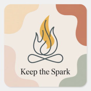 Keep The Spark Square Sticker