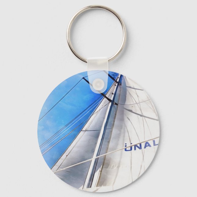 Keep The Wind In Your Sails Acrylic Art Keychain (Front)