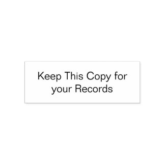 Keep this Copy for your Records Stamp