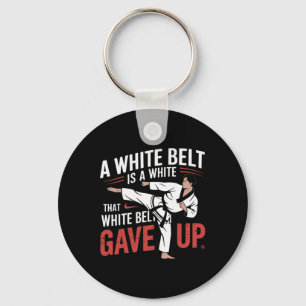 Keep Training Until The Belt Turns Black Retro Kar Keychain