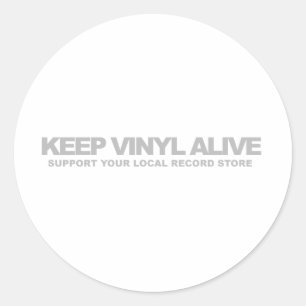 Keep Vinyl Alive Classic Round Sticker